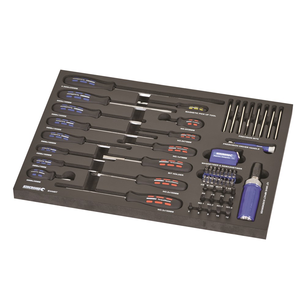 KINCROME 72 PIECE EVA TRAY CONTOUR SCREWDRIVERS